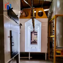 Cabine de revestimento em pó automática Xingyue possibilita fluxos de trabalho de produção totalmente automatizados em linha