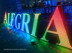 Metallgehäuse programmierbare Animation RGB Werbe-LED-Schilder, LED-Anzeigetafel