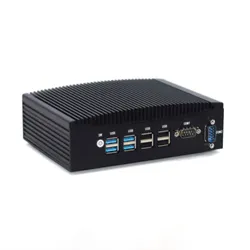 Ordinateur tout-en-un industriel Hystou pour le contrôle d'opérations d'automatisation, ordinateur embarqué robuste sans ventilateur DDR4 bureau à double LAN USB2.0 USB3.0 mini PC