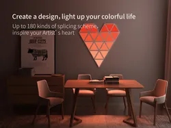 DIY UYGULAMASI WiFi Müzik Kontrol Akıllı Adreslenebilir 9PCS Üçgen Kitleri Sihirli RGB Renkli LED Panel Işık