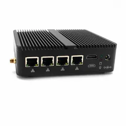 Hystou lüfterloser 4 RJ45 LAN Mini Desktop Quad-Core DDR4 RAM 32g 6 USB Windows 10 PRO Linux Mini-PC