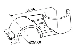 Metallgelenk K-7 für Lean-Rohrregalsystem