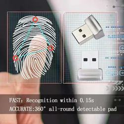 Windows 10 11 Hallo Laptops PC Biometrischer Scanner Vorhängeschloss USB Fingerabdrucklesemodul