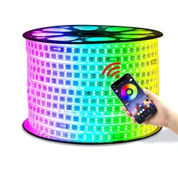 Hochspannungsfernbedienung APP Steuerung Farb RGB Streifen LED Seillicht