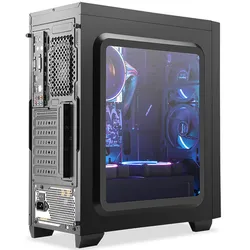 Transparente Glas-Seitenplatte RGB-Licht Matx Computergehäuse