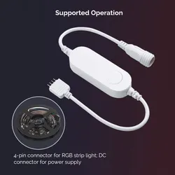 Tuya WiFi Fernbedienung Smart Ww/Cw/RGB/RGBW Rgbcct LED Lichtstreifen Controller funktioniert mit Alexa Google Home