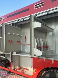 Professioneller maßgeschneiderter Feuerwehrfahrzeug drehbarer Lagerregal