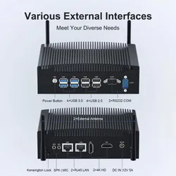 Caixa Rugged Hystou Intel Corei5 Hardware USB3.0 USB2.0 Sistema 12th Processador Disco Rígido Computador Desktop 2LAN 8USB Mini PC Multifuncional Embutido