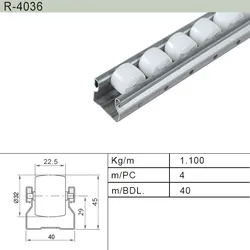 Tracce per rulli per sistema di scaffalature per tubi (R-4040)