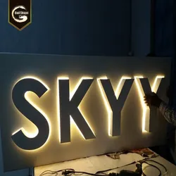 Moderne hintergrundbeleuchtete Beleuchtung 3D LED-Buchstaben und -Zahlen Schild