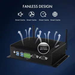 Hystou Corei7 Desktop Intel Corei5 8th Gen Roteador Embutido VPN Mini PC Rugged em Liga de Alumínio Industrial Sem Ventoinha Computador Gpio