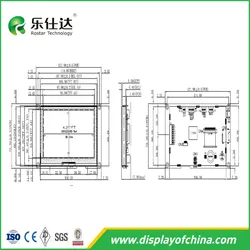 4.3 인치 IPS Rtp TFT LCD 디스플레이 화면과 800*480 해상도