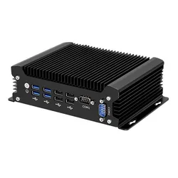 Kompakter lüfterloser Mini-Computer mit Dual-LAN und SSD