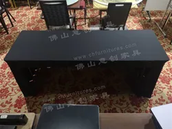 Mesa de Conferência Retangular de Escritório com Cor Sólida, Toalha de Mesa Personalizada em Spandex para Registro