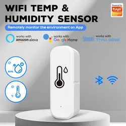 Sensore di temperatura e umidità intelligente WiFi controllato da app Tuya