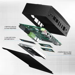 Hystou Corei7 Desktop Intel Corei5 8th Gen Roteador Embutido VPN Mini PC Rugged em Liga de Alumínio Industrial Sem Ventoinha Computador Gpio