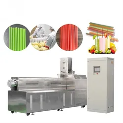 Essbare Reismehl-Trinkhalm-Herstellungsmaschine biologisch abbaubare Reistrahl-Produktionslinie