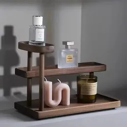 Hochwertiges Holzregal zur Aufbewahrung von Parfüm für den Schreibtisch, Kaffeeregal