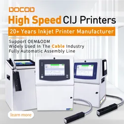 آلة ترميز تاريخ الطباعة بجودة عالية من كود باد OEM/ODM S200plus طابعة نفث الحبر للحبر المذيبي لطباعة تاريخ الدفعات على أنابيب PV والأسلاك ورموز QR وباركود