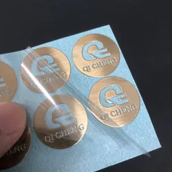 Padrão de Logo de Marca Personalizada Adesivo Eletroplated