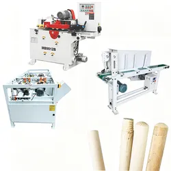 Vollautomatische Holzbesenstielherstellungsmaschine Mop-Schaufelgriff-Rundungsmaschine
