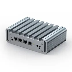 Hystou Olağanüstü Fabrika OEM Ucuz Gömülü Bilgisayar 4LAN Çift Ekranlı CNC Sessiz Dayanıklı Fanless Masaüstü Mini PC