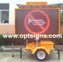 Bảng hiển thị LED VMS ngoài trời, Biển báo giao thông biến đổi tin nhắn năng lượng mặt trời