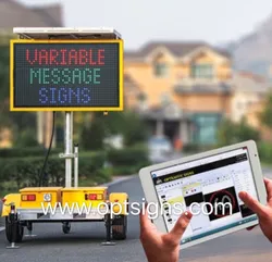 Bảng hiển thị LED VMS ngoài trời, Biển báo giao thông biến đổi tin nhắn năng lượng mặt trời