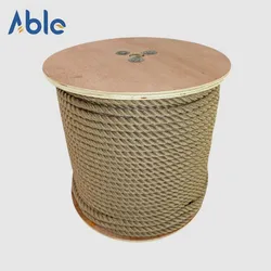 3 Strand/4 स्ट्रैंड पॉलिएस्टर रस्सी बेज/टैन रंग रस्सी पाठ्यक्रमों के लिए रेत रंग