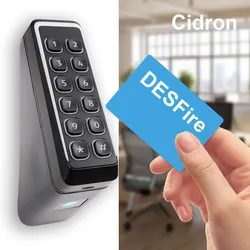 Lettore di accesso RFID ultra stretto Cidron con lettore di schede NFC e scanner QR con indicatore LED OSDP Wiegand