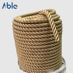 3 Strand/4 स्ट्रैंड पॉलिएस्टर रस्सी बेज/टैन रंग रस्सी पाठ्यक्रमों के लिए रेत रंग
