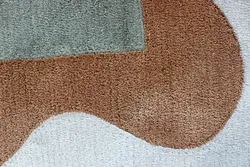 Tapete de Carpete com Bordas de Flores em Acrílico, Tapete Handtuft