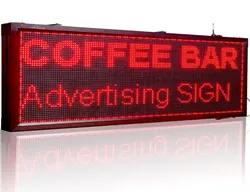Modul LED Warna Merah Luar Ruangan P10 Tanda Iklan LED Teks 320X160mm