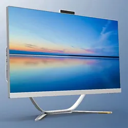 23.8-Inch ขาวไม่มีกรอบ J1900 คอมพิวเตอร์เดสก์ท็อปแบบออล-อิน-วัน