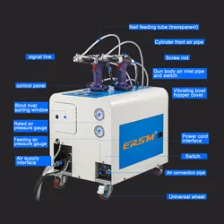 Máquina de Rebitagem Automática de Alimentação Dupla com Função de Contagem de Mísseis Personalizada M2.4-M5