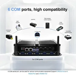 ห้องปฏิบัติการคอมพิวเตอร์นักเรียน Hystou Mini PC กราฟิก Intel UHD 620 DDR4 คอมพิวเตอร์ไร้พัดลม