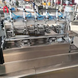 Otomatik Kağıt Pipet Yapma Makinesi Yüksek Hızlı İki Renkli İçme Pipeti Yapma Makinesi Tek Kullanımlık Biyobozunur Meyve Suyu Pipeti Makinesi