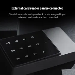 IP65 ระบบควบคุมการเข้าถึงประตูโลหะที่มีหน้าจอสัมผัสและเครื่องอ่านการ์ด RFID แบบกันน้ำและความถี่คู่