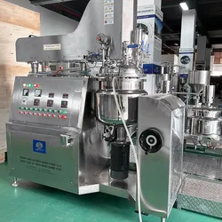 Línea de producción de fabricación de jabón, mezcla de pasta de dientes, máquina mezcladora de emulsión homogeneizadora al vacío para ungüentos