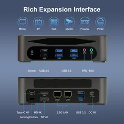 Mini PC de Alto Desempenho Hystou DDR5 Computador de Escritório para Multitarefa