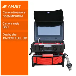Amjet R13-Max Telecamera Il Pannello di Controllo Presenta un Design della Zona Funzionale Fognatura