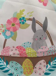Mats de mesa de coelho da Páscoa impressos digitalmente personalizados usados para a Páscoa