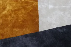 Tapetes de seda de cor contrastante, tapetes de lã, tapete para crianças