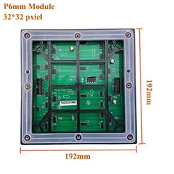 Display LED a Colori Completi per Esterni 192*192mm P6 Schermo Display Impermeabile Modulo LED