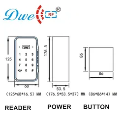 2.4GHz Drahtloses Zugangskontrollkartenleser-Controller-Kit