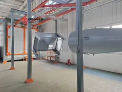 Buồng phun bột sơn hiệu suất cao với hệ thống thu hồi bột tự động