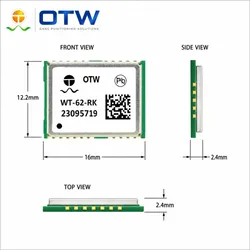 Wt-62-Rk Módulo Multi Gnss Rtk Precisão Centimétrica Receptor GPS de Dupla Frequência