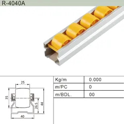 Trilho de Alumínio para Sistema de Armazenamento de Tubos (R-4040A)
