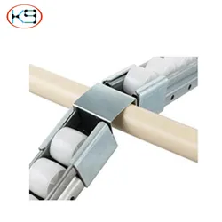 Soporte de metal para sistema de rieles y estanterías