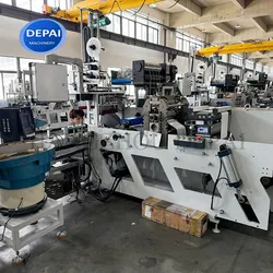 Hochgeschwindigkeits-Automatik-Papieretiketten-Rundstanzmaschine mit Etikettenzufuhr-Druckmaschine und automatischer Wickelmaschine